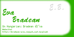 eva bradean business card